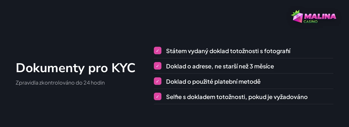 Ověřte dokumenty pro KYC.